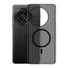 Funda para Teléfono Móvil Oneplus 15 Piel-Sensible Patrón Corrugado Rallado Semitransparente Mate 1+Ace6 Carga Magnética Anticaída Dura