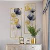 Decoração de parede tridimensional simples francesa para pendurar na parede, decoração de parede vintage nórdica de ferro forjado, decoração de parede para sala de estar, fundo de sofá, pingente de decoração de parede