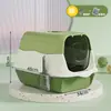 Bandeja para gatos extragrande, desinfectante y a prueba de olores, inodoro para gatos totalmente cerrado, caja de arena extragrande, anti-salpicaduras, venta al por mayor
