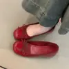 Zapatos planos nude de noche para mujer con lazo, sin cordones, zapatos de ballet que aumentan la altura, zapatos de vestir versátiles estilo francés
