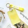 Estilo Ins Estuche Transparente para Tarjeta de Estudiante Insertable Anti-pérdida Bolsa para Tarjeta de Autobús y Comida Punto Pequeño Fresco Estuche Protector para Hombres y Mujeres
