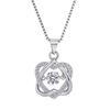 Múltiples Estilos de Collares Colgantes Kalamei Corazón Dinámico Incrustados con Diamantes, Cadena para Clavícula con Colgante de Corazón de Amor Tendencia en Tiktok