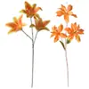 Flores Artificiales en Tema de Color Naranja y Naranja para Decoración de Boda, Arreglos de Pasillo, Arreglos Florales, Flores Falsas y Decoraciones de Piso