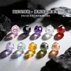 Piercing de Língua Bola que Muda de Cor Iluminada Liga de Titânio F136 Tarraxa de Orelha Piercing de Língua Bola de Futebol Formato Pequena Lâmpada Iluminada Joias Piercing Acessórios