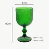 Copa de Vino de Vidrio de Color en Relieve, Vaso para Jugos, Copa de Vino, Copa de Cáliz, Copa de Vino Engrosada, Copa de Champaña, Lujo Ligero Retro