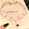 Colar feminino de pérolas vermelhas "Dinner Daughter" com dupla camada e corrente de clavícula estilo corte de luxo leve e sofisticado