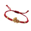 Pulsera trenzada de cuerda roja del Año del Caballo 2026 para el Zodiaco del Año del Caballo, Pulsera de Año Nuevo que Atrae la Riqueza Regalo