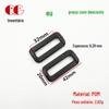 Fivela retangular de plástico 32MM fivela de boca preta fivela quadrada fivela de fita Preto grande quantidade em Estoque Desconto para Grande Quantidade