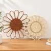 Colgantes de Pared de Ratán Hechos a Mano, Decoraciones de Pared Redondas de Ratán, Colgantes de Pared de Ratán para Sala de Estar de Casa de Huéspedes, Pared de Entrada
