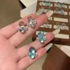 "Joia do Mar Rasante" Brincos de bola redonda com diamante brilhante estilo coreano, cristalinos, frescos e sofisticados, brincos versáteis e da moda