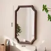 Espejo de pared, espejo de maquillaje, espejo retro estilo chino, espejo de pared autoadhesivo, espejo de tocador de pared para el hogar, estilo retro