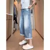 Jeans largos personalizados con letras para hombre, estilo Hong Kong, modernos, verano 2026, hip-hop, moda ins de alta calle, geniales