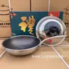 Acero childe grado alimenticio 304 wok de panal de acero de cinco capas 32cm olla de cocina para el hogar intercambio de puntos regalos de bienestar
