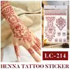 Nuevas Pegatinas de Tatuaje de Encaje de Henna Roja Transfronterizas con un Toque de Lujo, Pegatinas de Tatuaje Temporales Realistas para el Dorso de la Mano, Estilo Indio, En Stock