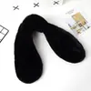 Bufanda de Lana de Conejo Perezoso Imitación Bufanda con Cuello de Lana Bufanda para Mujer Otoño e Invierno Cálida Estilo Coreano Versátil Bufanda de Felpa Engrosada de Tres Tubos Bufanda