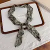 Collar con Bufanda de Seda de Lunares y Perlas Estilo Coreano para Mujer, Cadena para Suéter de Diseño de Nicho de Gama Alta, Cadena para el Cuello Versátil de Moda