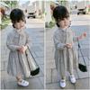 Vestido para Menina com Laço de Folha, Vestido Princesa 2626, Nova Moda Primavera e Outono, Roupa Infantil de Comércio Exterior, Atacado para Idades 3-8