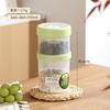 Salah Cup Café da manhã portátil com garfo Copo de leite Aveia Copo de frutas com piquenique Copo de queijo de iogurte de camada dupla