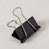 Papelería de Oficina Clip Metálico de Cola Larga Clip Sujetapapeles Negro Tamaño Grande Clip Sujetapapeles de Encuadernación para Exámenes y Cuadernos de Estudiantes