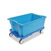 Caja de plástico con ranura plana para coche de tortuga hueca, caja pequeña de cuatro ruedas apilable, carrito de herramientas móvil, carrito