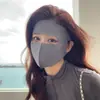 Máscara de Protección Solar de Cara Grande para Mujer Verano Cara Completa Protección UV Velos Ampliados Ensanchados para el Sol Máscara de Seda Hielo Talla Grande