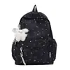 Mochila escolar con estrellas temáticas de bosque, color caramelo fresco estilo coreano, gran capacidad, adecuada para clases escolares, transfronteriza