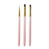Ferramentas de Pincel de Unha servem para Desenho de Cor com Linha de Puxar Caneta de Fototerapia Gel Caneta Pincel para Unha Francesa Crescente Haste Perolada