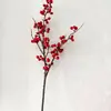 Flor Artificial de Galho Único com Frutas de Natal da Sorte, Fruta da Fortuna, Fruta de Oliveira, Decoração de Casamento, Arranjo Floral