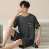 Pijama Modal 6XL Tamanho Extra Grande Masculino Verão Fino Manga Curta Shorts Simples Casual Roupa de Casa Conjunto de Duas Peças