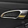 Adecuado para 16-24 Porsche 718 Piezas de Modificación Interior de Fibra de Carbono Pegatinas Decorativas para el Hueco Interior de la Puerta Accesorios para el Coche