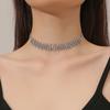 Fonte de e-commerce comércio exterior transfronteiriço Europa e Estados Unidos moda corrente garra strass corrente de pescoço corrente clavícula vestido de banquete acessórios que combinam com tudo