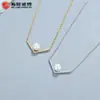Collar de Perlas con Diamantes en Forma de V de Plata de Ley 925 para Mujer, Cadena de Clavícula de Perlas de Lujo Ligero a la Moda Ins, Joyería de Plata Personalizada y Elegante