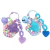 Colgante Acrílico de Arena Movediza Infundido con Aceite de Garra de Gato Adornos Pequeños Cuentas de Colores Flotantes Lindo Soñador Colgante para Mochila de Niña