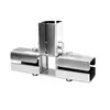 Conectores para tubo quadrado de 20/25/30mm, aço quadrado galvanizado espesso de aço inoxidável, clipes de estrutura sem solda e sem furos