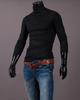 Comércio Exterior Primavera & Outono Design Gola Alta Masculina Camiseta de Manga Comprida Tricotaria Camiseta Básica Masculina 581