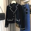 Chaqueta de Mujer Estilo Chanel de Lujo Ligero Negra de Gama Alta, Nuevo Abrigo Corto de Tweed Otoño 2026