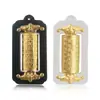 Pie de oro 999 oro incrustado jade Baifu para transportar el barril tiempo para correr joyería retro colgantes para hombres y mujeres regalo en vivo al por mayor