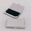Porta-Cartão de Banco de Aço Inoxidável Cravejado com Diamantes Personalizado com Revestimento de Veludo Porta-Cartões de Visita Pessoais da Empresa Modelo Quente Transfronteiriço Venda Direta da Fábrica