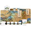 Juego de té de cerámica Guochao Qianli Jiangshan, caja de regalo, tetera, tapa de porcelana blanca Dehua, tazón, taza de té de mar, juego de té de kung fu