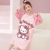 Bata de Noche para Niña Primavera y Otoño Algodón Puro Manga Larga Primavera y Otoño Invierno 2025 Nuevos Pijamas Madre e Hija para Niños Ropa de Casa para Niñas
