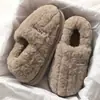 Pantuflas de Algodón de Invierno para Mujer con Cubierta para el Talón, Nuevo Modelo 2026, Zapatos de Felpa de Algodón Gruesos Antideslizantes Cálidos para Interiores para Mujer