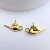 Colgante de Tetera con Forma de Corazón y Lazo Chapado en Oro con Circonita Cobre Materiales para Hacer a Mano Collares Pulseras Accesorios