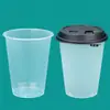 90-360 Copo Plástico Pp Transparente Pequeno Descartável Chá Leite Café Copo Selável Fosco Embalagem para Levar Copo