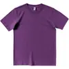 Morado oscuro morado uva 400g camiseta manga corta mujer blanca elegante morado taro holgada casual media manga hombre verano