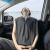 Camiseta sin mangas de cuello en V en el moderno azul Klein con estampado de dragón, camiseta sin mangas deportiva y elegante para hombre con escamas, chaleco de fitness, ropa de verano