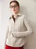 Cárdigan de Cachemira Estilo Otoño/Invierno 2026 Para Mujer Solapa Punto Trenzado Capa Base Estilo Dulce Grueso Cálido Abrigo