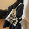 Bolsa de Lona Clase de Entrenamiento de Jardín de Infancia Clase de Tutoría Bolsa de Lona Autorretrato Regalo del Día de Graduación Compañero Pintura