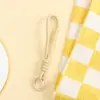 Llavero de Peluche de Cuerda Tejida a Mano de Color Sólido Lanyard Corto Portátil para Teléfono Colgante Decorativo para Bolso