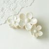 Pinza de Tiburón de Verano Coreana Flor de Plumeria Simple Flor de Vacaciones Textura de Viento Manchada Pinza de Estrella de Mar Ondulada