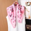 Pañuelo Cuadrado Retro Francés de los 70 para Mujer, Pañuelo de Seda de Alta Gama para el Trabajo, Elegante y con Estilo, Combinado con una Camisa, Pañuelo Pequeño, Chal para Protección Solar